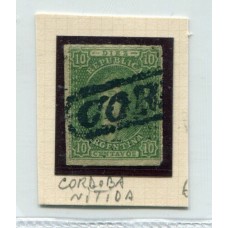 ARGENTINA 1864 GJ 21 ESTAMPILLA RIVADAVIA DE 10 Cts DE IMPRESION NITIDA SON MUY RAROS ESTOS SELLOS QUE MUCHAS VECES SE VENDEN ARRIBA DEL VALOR DE CATALOGO ( u$ 85) DE LUJO